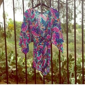 NWOT Lulus tropical romper